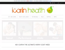 Tablet Screenshot of icariinhealth.com